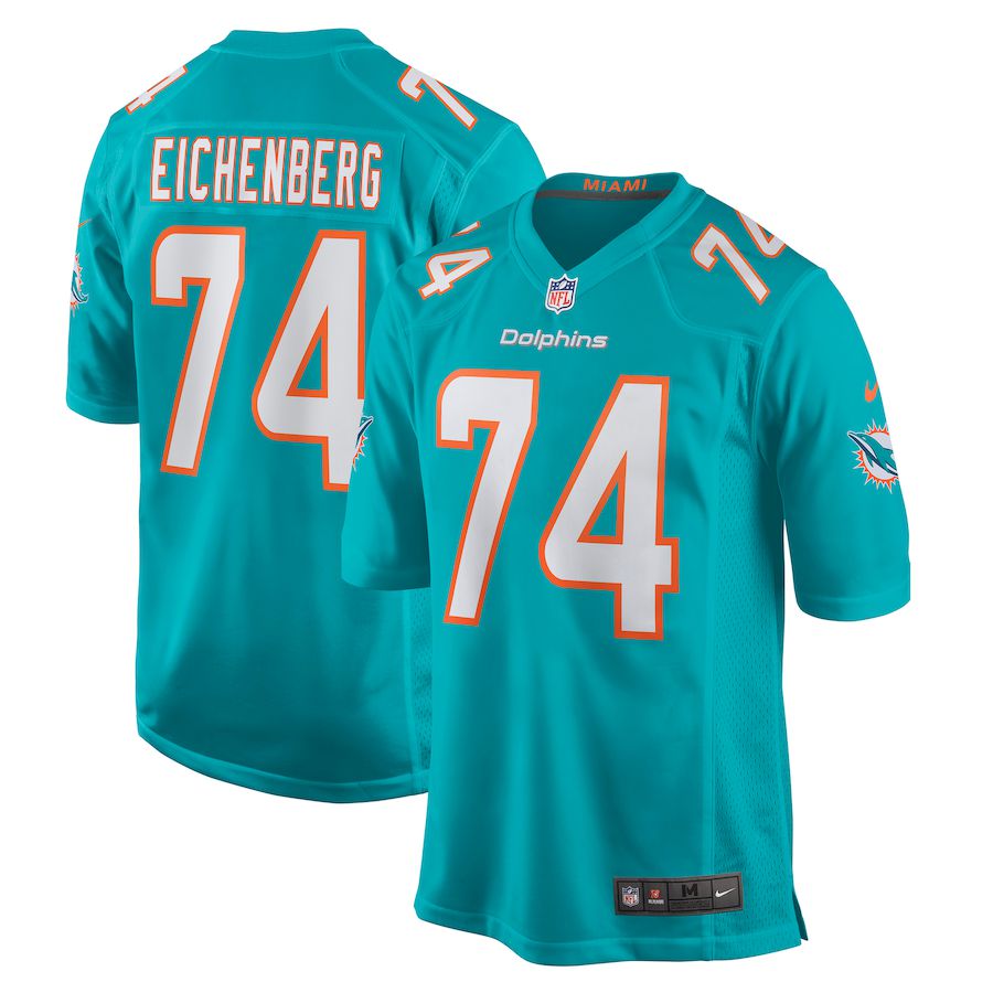 Men Miami Dolphins #74 Liam Eichenberg Nike Green Game NFL Jersey->miami dolphins->NFL Jersey